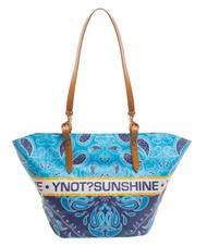 YNOT BANDANAS Sac shopping de plage moyen bleu - Sacs pour Femme - 4