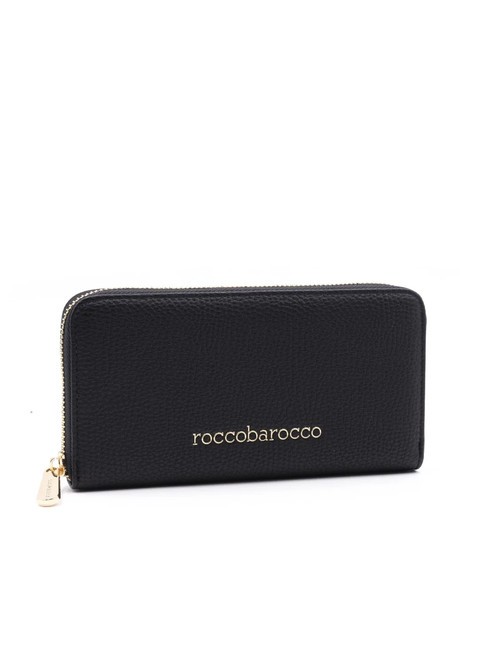 ADELE Grand portefeuille zippé autour noir - Portefeuilles Femme