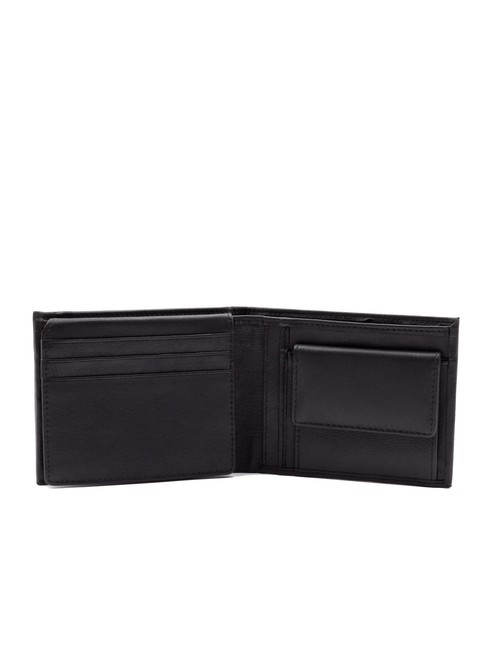 STRIPE Portefeuille à rabat et porte-monnaie noir - Portefeuilles Homme