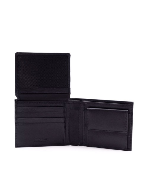 STRIPE Portefeuille en cuir à rabat bleu - Portefeuilles Homme