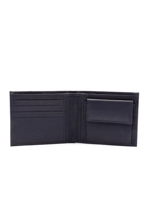 STRIPE Porte-monnaie en cuir bleu - Portefeuilles Homme