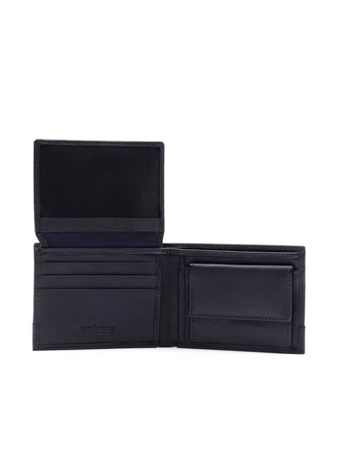 ROBERT Portefeuille en cuir à rabat bleu - Portefeuilles Homme