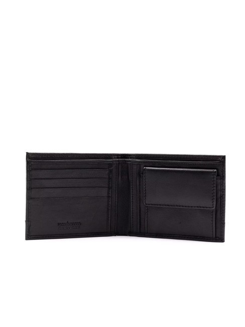 ROBERT Porte-monnaie en cuir noir - Portefeuilles Homme