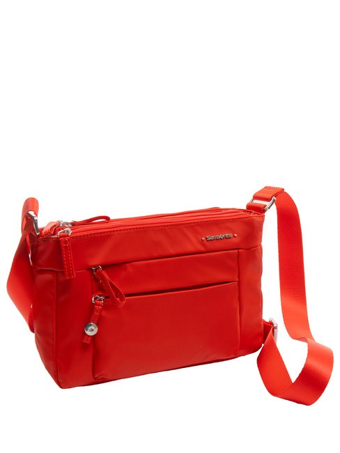 MOVE 4.0 Petit sac bandouli&egrave;re 3 zips FLAMERED - Sacs pour Femme