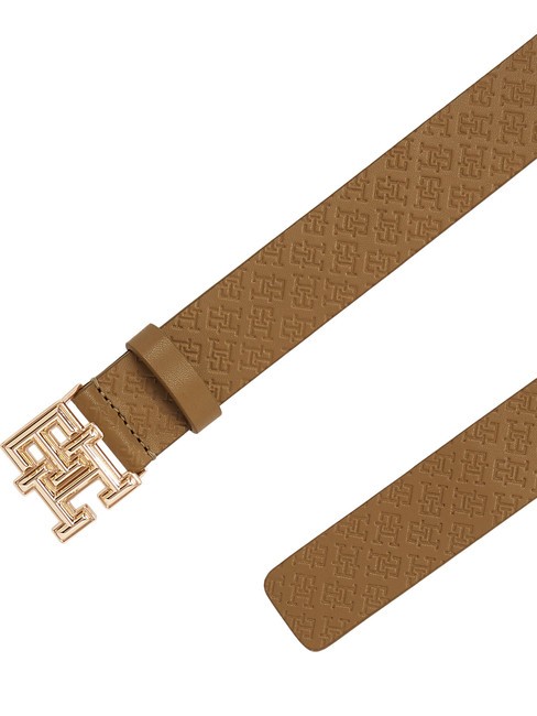 TH MONOGRAM Ceinture en cuir toile safari - Ceintures
