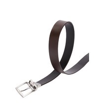 TOMMY HILFIGER DENTON Ceinture en cuir noir / grain de caf&eacute; - Ceintures - 3
