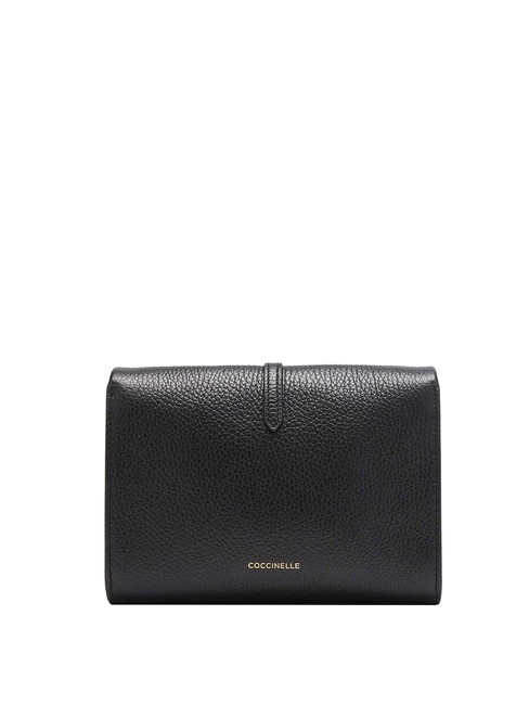 DORIAN Mini sac bandouli&egrave;re en cuir martel&eacute; Noir - Sacs pour Femme