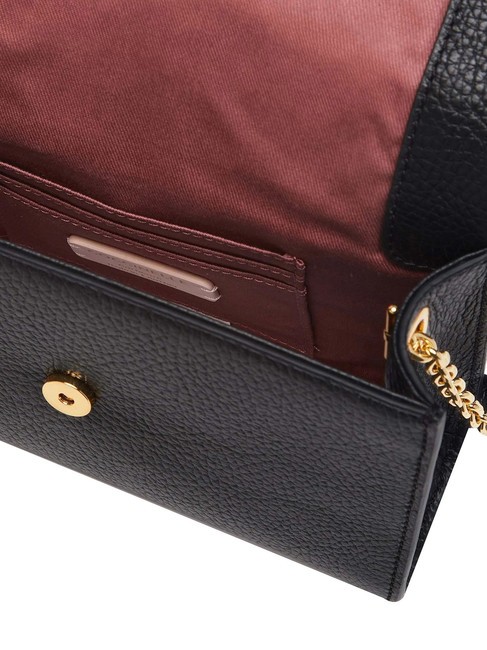 DORIAN Mini sac bandouli&egrave;re en cuir martel&eacute; Noir - Sacs pour Femme