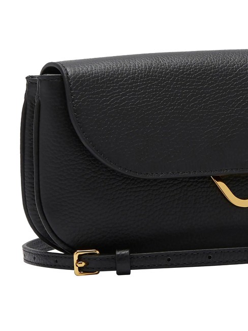 DEW Petit sac en cuir martel&eacute; Noir - Sacs pour Femme