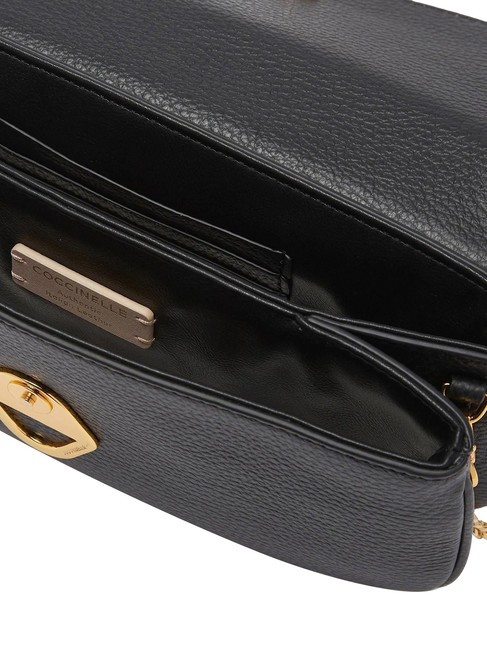 DEW Petit sac en cuir martel&eacute; Noir - Sacs pour Femme