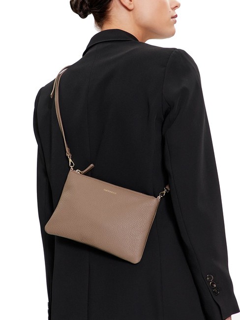 BEST CROSSBODY Mini-sac en cuir taupe chaud - Sacs pour Femme