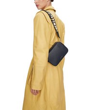 COCCINELLE TEBE Sac à bandoulière en cuir texturé bleu nuit - Sacs pour Femme - 5