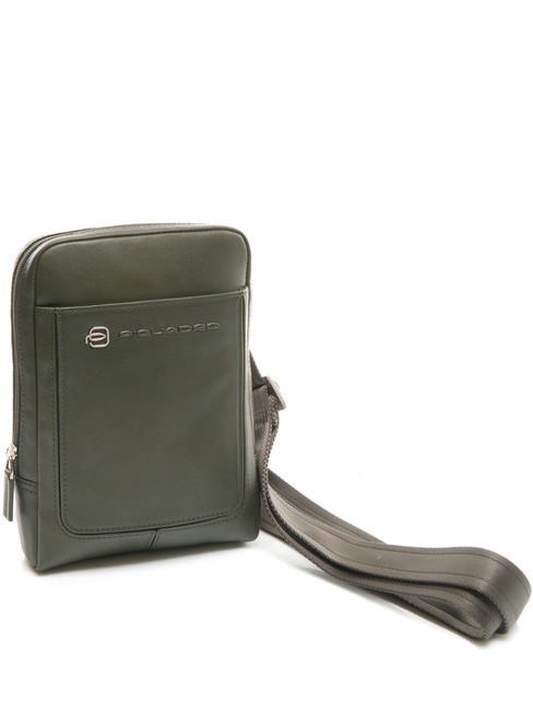 Sacoche homme VIBE out, en cuir grain&eacute; vert 11 - Sacs en Bandouli&egrave;res pour Homme