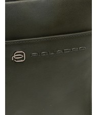 PIQUADRO Sacoche homme VIBE out, en cuir grain&eacute; vert 11 - Sacs en Bandouli&egrave;res pour Homme - 3