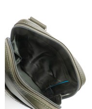 PIQUADRO Sacoche homme VIBE out, en cuir grain&eacute; vert 11 - Sacs en Bandouli&egrave;res pour Homme - 5