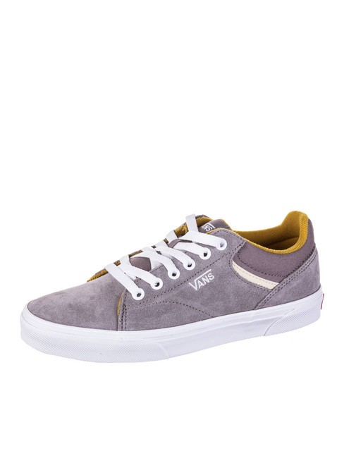 SELDAN Baskets en cuir suédé rétro pop gris/crème brûlée - Chaussures Femme