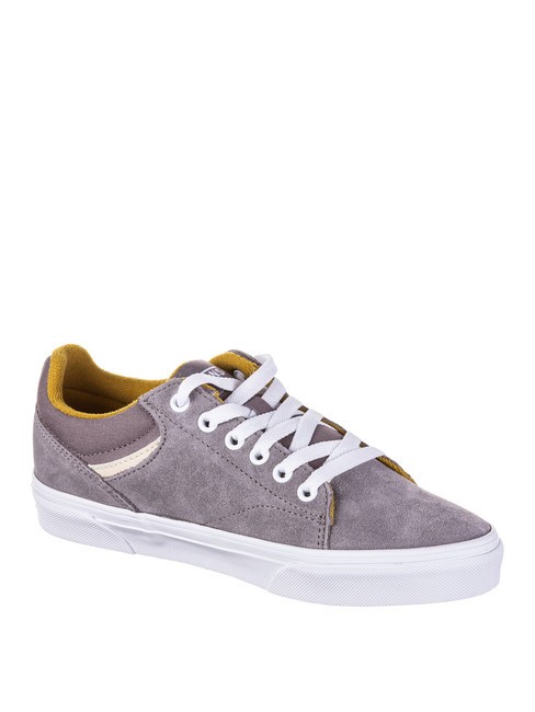 SELDAN Baskets en cuir suédé rétro pop gris/crème brûlée - Chaussures Femme