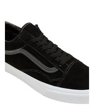VANS OLD SKOOL Baskets en cuir suédé noir - Chaussures unisexe - 3