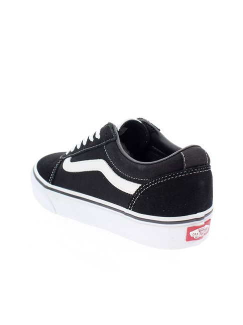 WARD M Baskets en toile blanc noir - Chaussures Homme