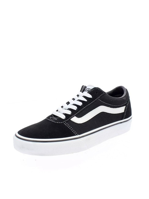 WARD M Baskets en toile blanc noir - Chaussures Homme