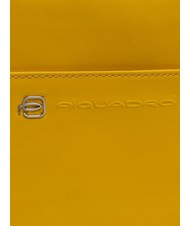 PIQUADRO Sacoche homme VIBE out, en cuir grain&eacute; jaune 4 - Sacs en Bandouli&egrave;res pour Homme - 3