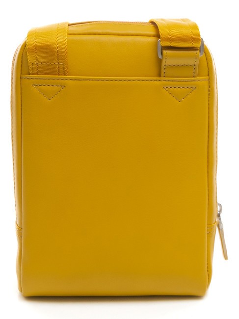 Sacoche homme VIBE out, en cuir grain&eacute; jaune 4 - Sacs en Bandouli&egrave;res pour Homme
