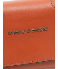 PIQUADRO CAMPIONARIO - MUSE Mini sac / pochette en cuir ORANGE - Sacs pour Femme - 3
