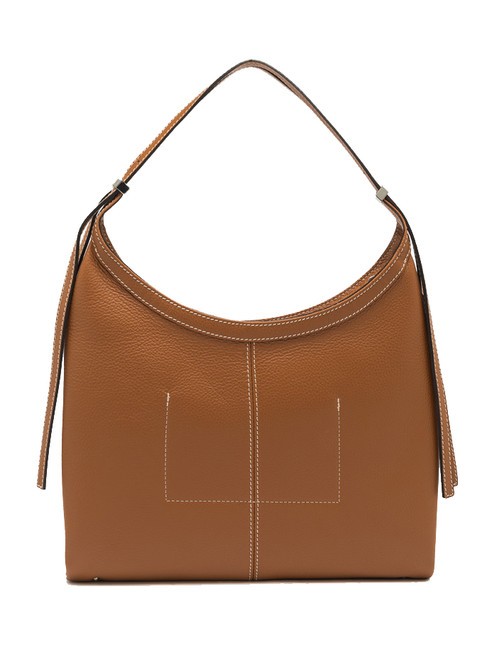 NORMA Sac hobo porté épaule en cuir caramel - Sacs pour Femme