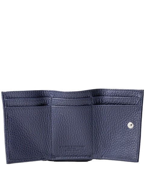 WALLETS GRAIN Petit portefeuille en cuir grain&eacute; BLEU - Portefeuilles Femme