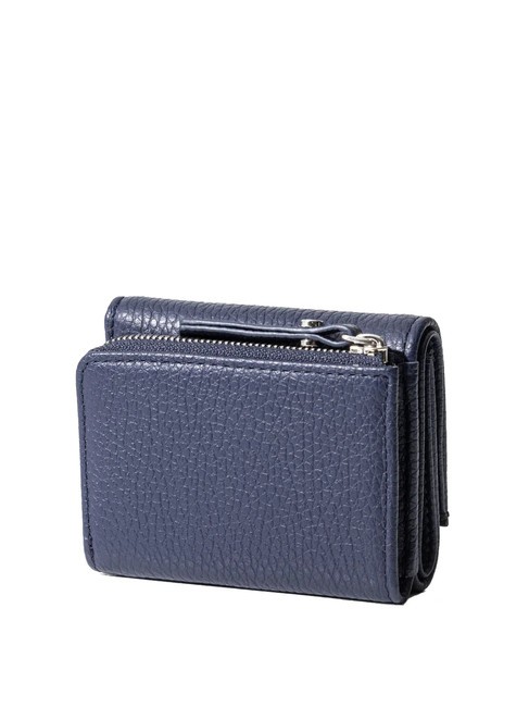 WALLETS GRAIN Petit portefeuille en cuir grain&eacute; BLEU - Portefeuilles Femme