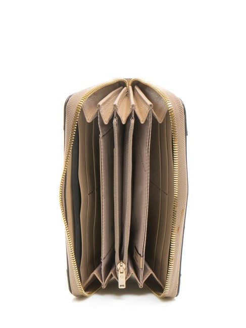 W99  Portefeuille en cuir BEIGE - Portefeuilles Femme