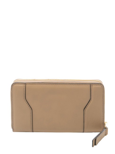 W99  Portefeuille en cuir BEIGE - Portefeuilles Femme