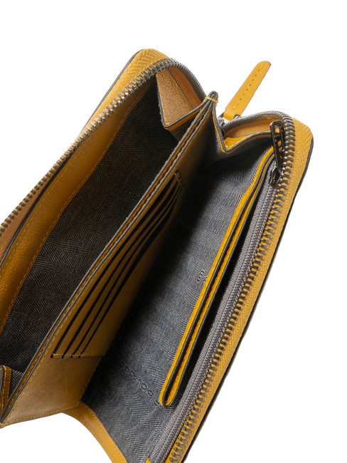 BLACK SQUARE  Porte-monnaie en cuir jaune - Portefeuilles Homme