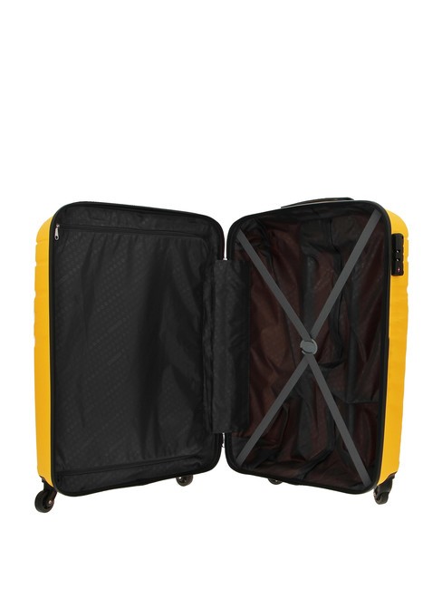 UPLAND Chariot &agrave; bagages &agrave; main jaune - Valises cabine