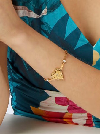 ALL OF US Bracelet avec coeur or jaune - Bracelets