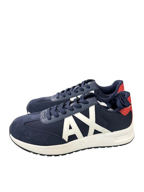A|X LOGO Baskets bleu marine + rougeâtre - Chaussures Homme