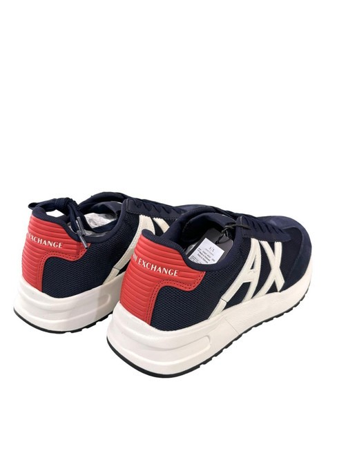 A|X LOGO Baskets bleu marine + rougeâtre - Chaussures Homme