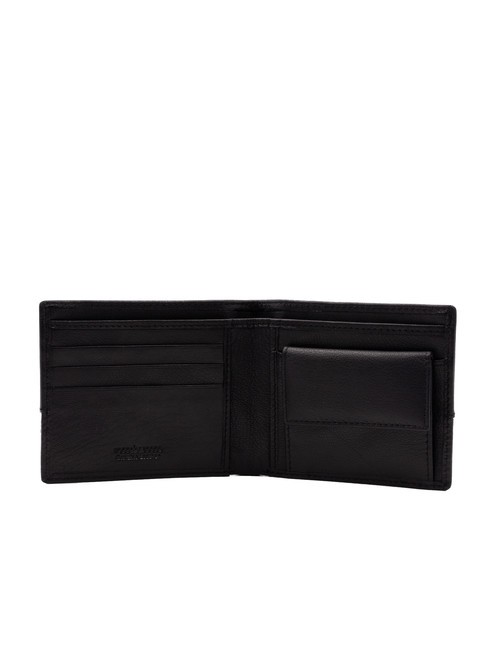 BRYAN Porte-monnaie en cuir noir - Portefeuilles Homme