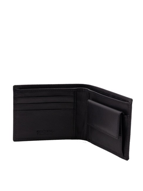 BRYAN Porte-monnaie en cuir noir - Portefeuilles Homme