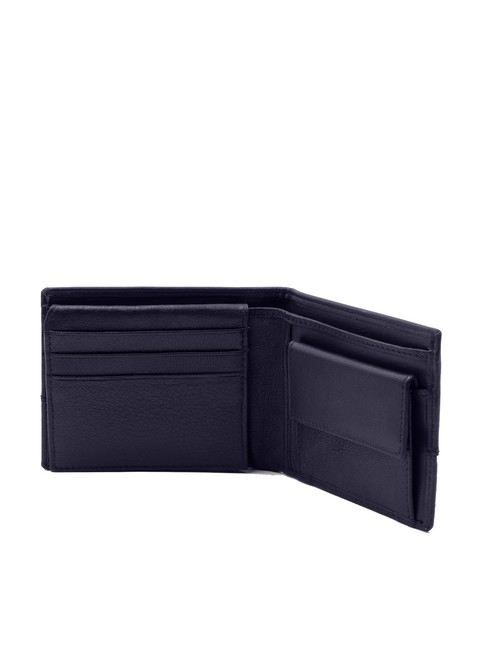 BRYAN Portefeuille en cuir à rabat marine - Portefeuilles Homme