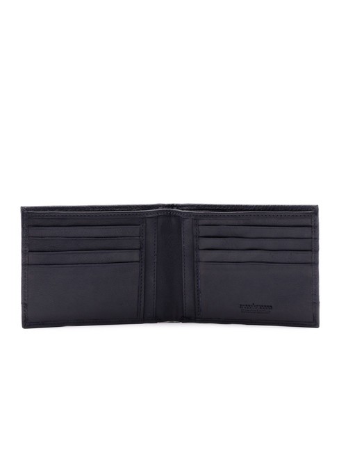 ROBERT Portefeuille en cuir texturé 8cc bleu - Portefeuilles Homme