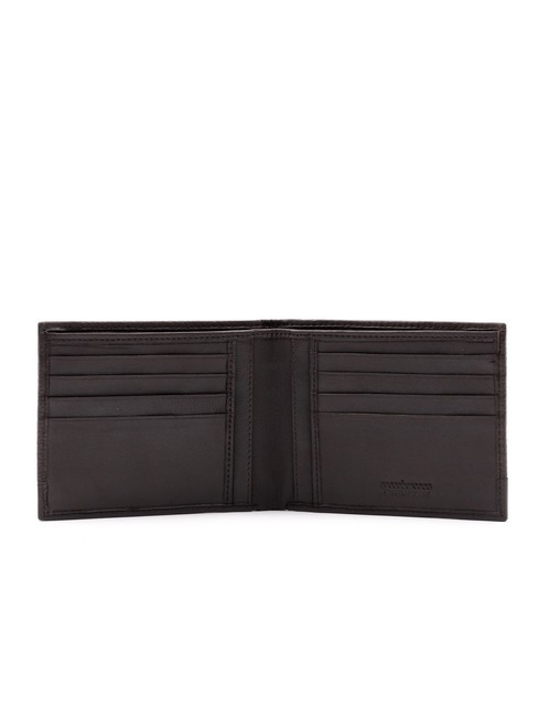 ROBERT Portefeuille en cuir texturé 8cc marron foncé - Portefeuilles Homme