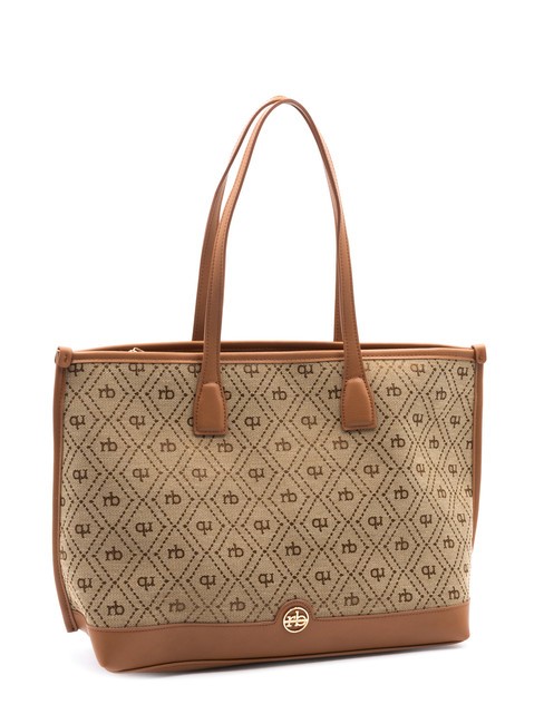 FRIDA Sac shopping en tissu jacquard naturel - Sacs pour Femme
