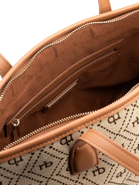 FRIDA Sac shopping en tissu jacquard naturel - Sacs pour Femme