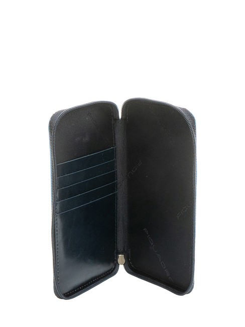 CAMPIONARIO - BLUE SQUARE  Portefeuille en cuir pleine fleur bleu - Portefeuilles Homme