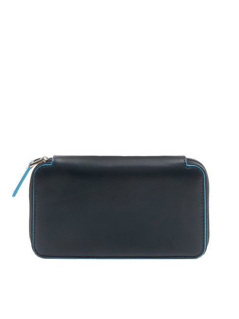 BLUE SQUARE  Portefeuille en cuir pleine fleur bleu - Portefeuilles Homme