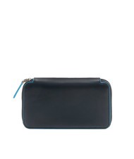 PIQUADRO BLUE SQUARE  Portefeuille en cuir pleine fleur bleu - Portefeuilles Homme - 3