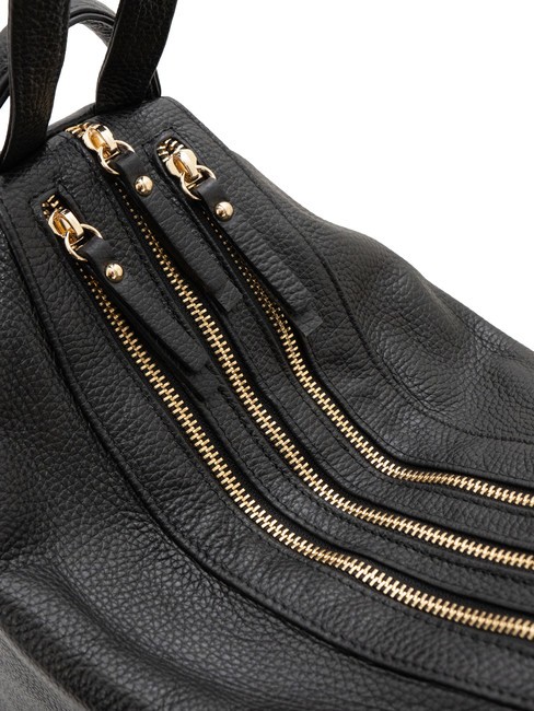 TRIO  Sac à dos en cuir martelé noir25 - Sacs pour Femme