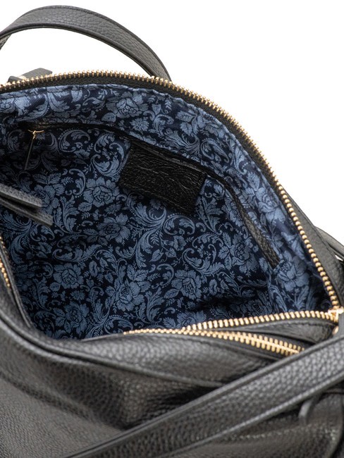 TRIO  Sac à dos en cuir martelé noir25 - Sacs pour Femme