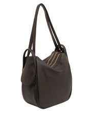 LESAC TRIO  Sac à dos en cuir martelé café25 - Sacs pour Femme - 2